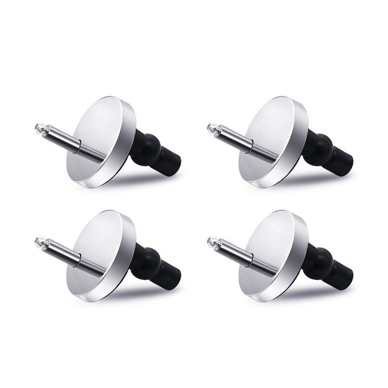 BornFeel Toilet Seat Hinge Fixings 4pcs Quick Release Top Fix Nuts Screws Hole Fittings Expanding Rubber Screws with 50mm Base - Image 1